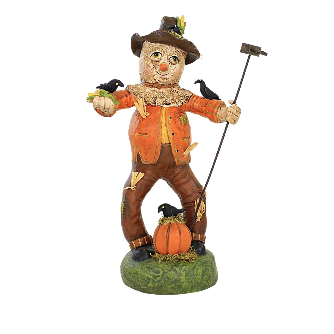 Charles Mcclenning 10.25 In Scarecrow Sam Thanksgiving Figurine , Lightweight Fall Decor Fall Thanksgiving Crows Corn